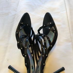 Black Heels with rhinestones